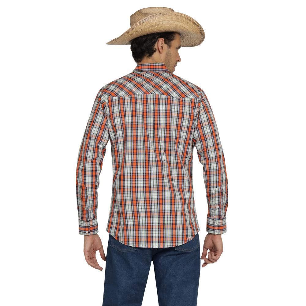 Foto 4 pulgar | Camisa Vaquera Wrangler Hombre Western Fashion Slim Manga Larga 929 Gris