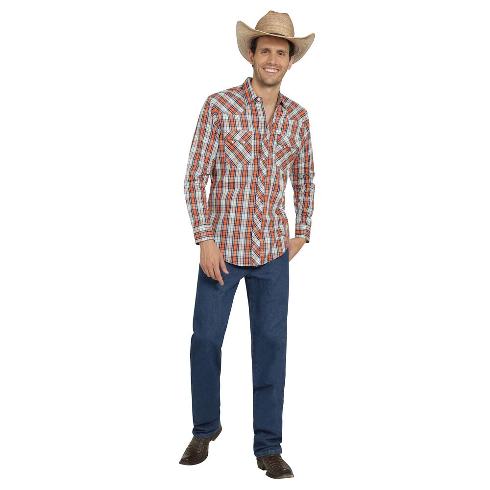 Foto 5 pulgar | Camisa Vaquera Wrangler Hombre Western Fashion Slim Manga Larga 929 Gris