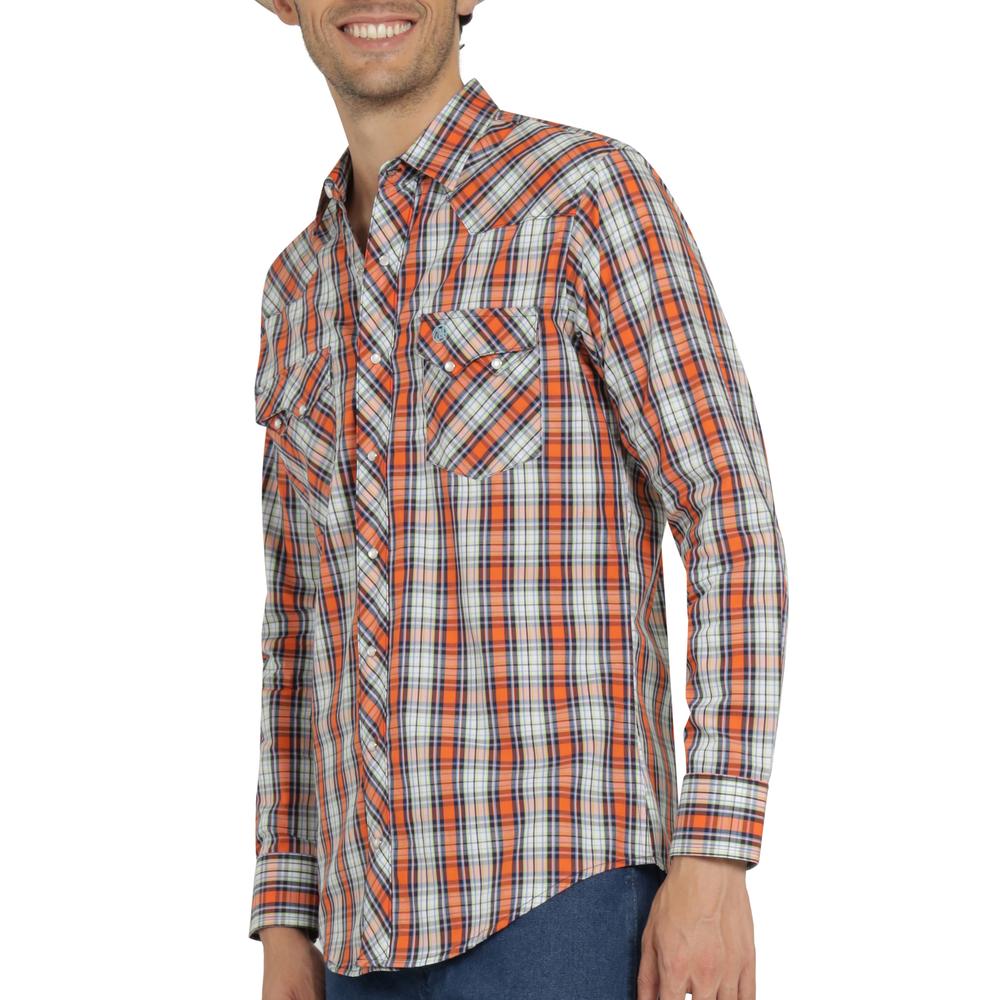 Foto 6 pulgar | Camisa Vaquera Wrangler Hombre Western Fashion Slim Manga Larga 929 Gris