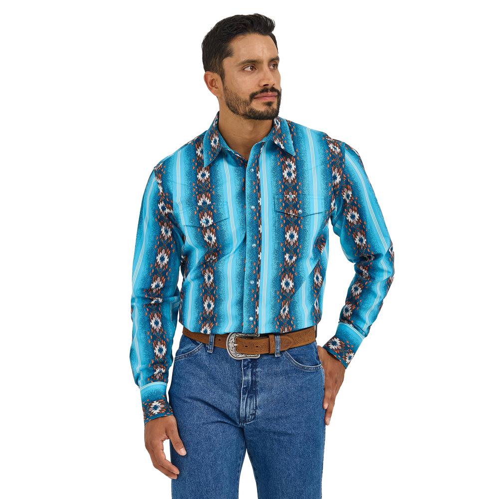 Foto 2 pulgar | Camisa Vaquera Wrangler Hombre Checotah Regular Manga Larga 908 Multicolor