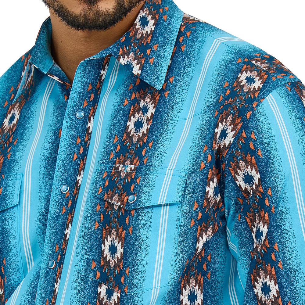 Foto 3 pulgar | Camisa Vaquera Wrangler Hombre Checotah Regular Manga Larga 908 Multicolor