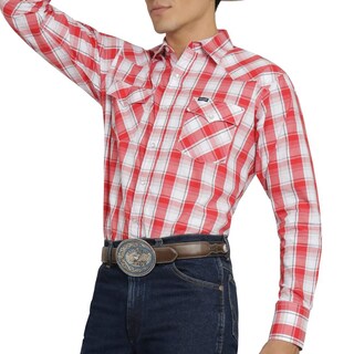 Foto 5 | Camisa Vaquera Wrangler Hombre Painted Desert Regular Manga Larga 528 Rojo