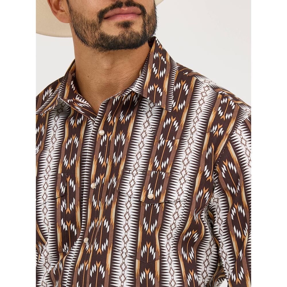 Foto 3 pulgar | Camisa Vaquera Wrangler Hombre Checotah Regular Manga Larga 909 Cafe
