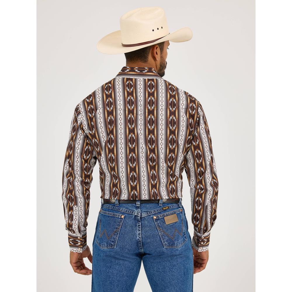 Foto 4 pulgar | Camisa Vaquera Wrangler Hombre Checotah Regular Manga Larga 909 Cafe