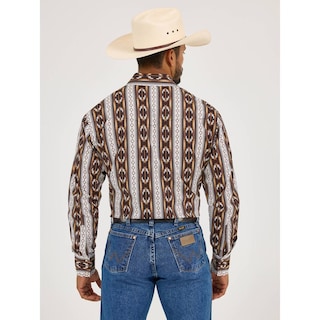 Foto 3 | Camisa Vaquera Wrangler Hombre Checotah Regular Manga Larga 909 Cafe