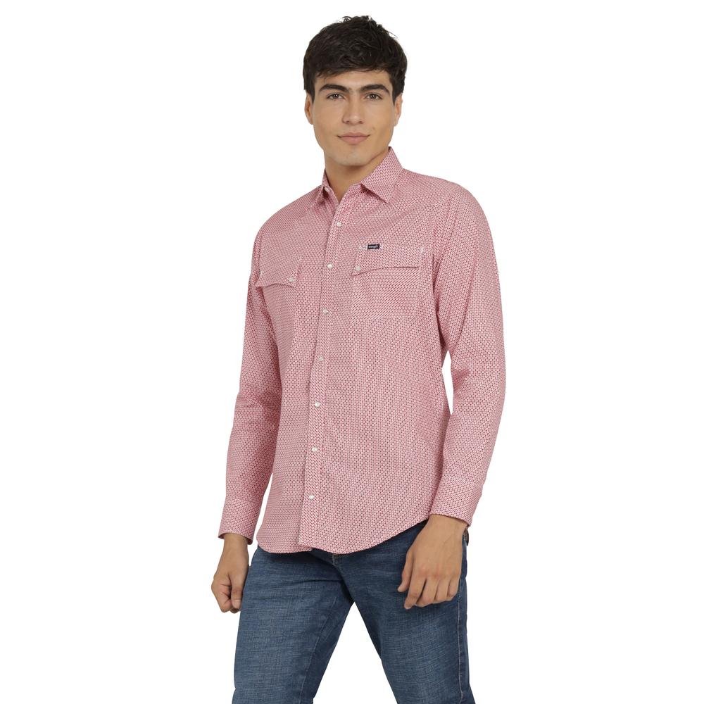 Foto 3 pulgar | Camisa Vaquera Wrangler Hombre 20 Extreme Slim Manga Larga 487 Rojo