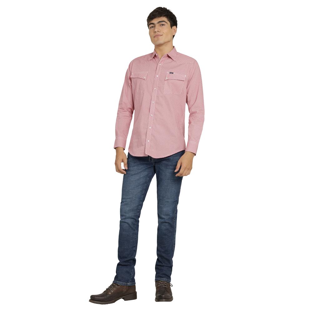 Foto 5 pulgar | Camisa Vaquera Wrangler Hombre 20 Extreme Slim Manga Larga 487 Rojo