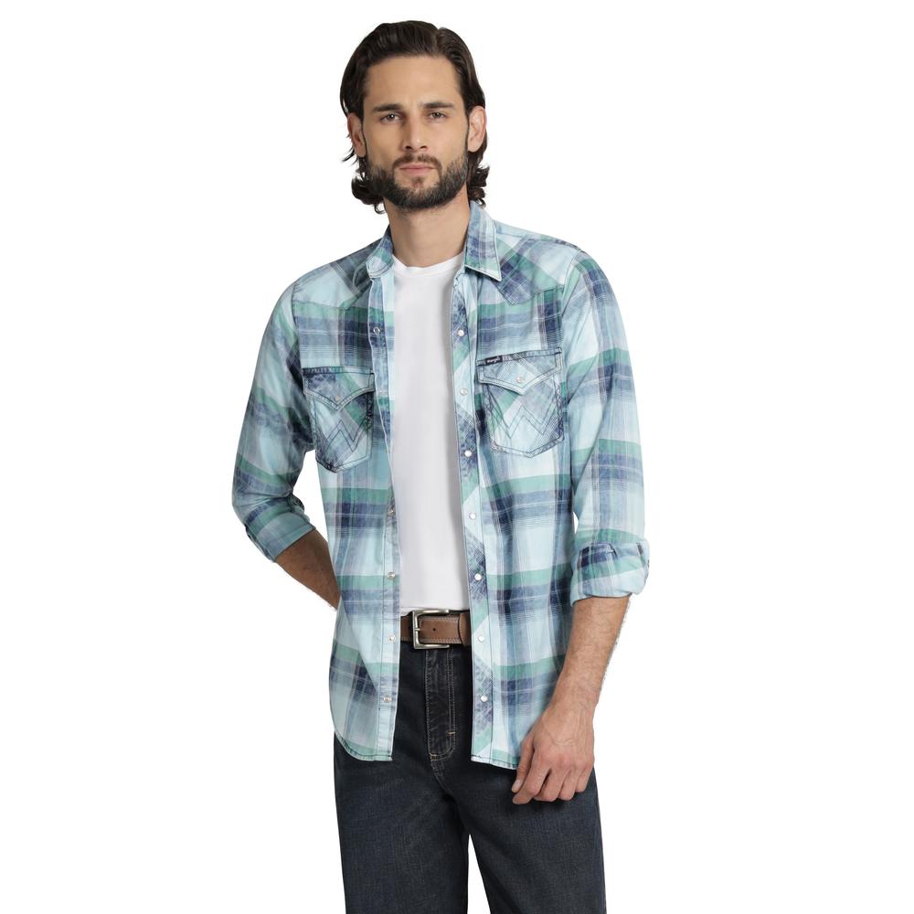 Foto 2 pulgar | Camisa Vaquera Wrangler Hombre Retro Slim Manga Larga 530 Verde