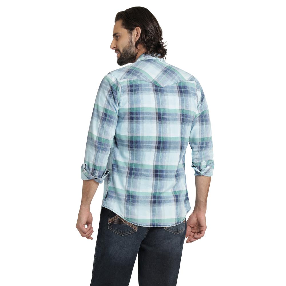 Foto 4 pulgar | Camisa Vaquera Wrangler Hombre Retro Slim Manga Larga 530 Verde