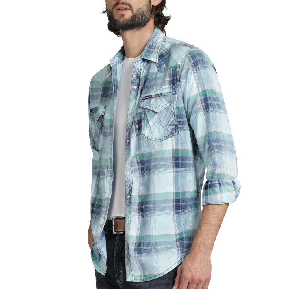 Foto 6 pulgar | Camisa Vaquera Wrangler Hombre Retro Slim Manga Larga 530 Verde