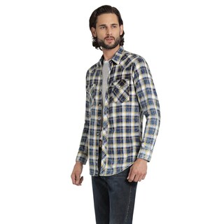 Foto 2 | Camisa Vaquera Wrangler Hombre Retro Slim Manga Larga 532 Azul