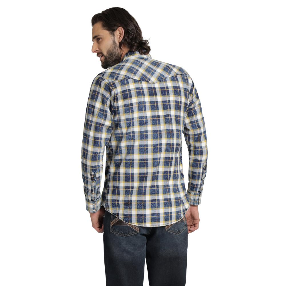 Foto 4 pulgar | Camisa Vaquera Wrangler Hombre Retro Slim Manga Larga 532 Azul