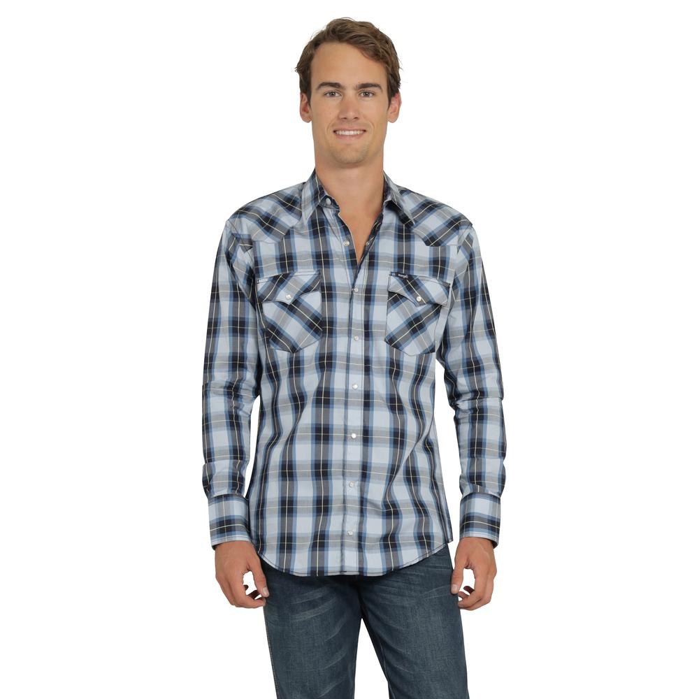 Foto 2 pulgar | Camisa Vaquera Wrangler Hombre Painted Desert Regular Manga Larga 469 Azul Marino