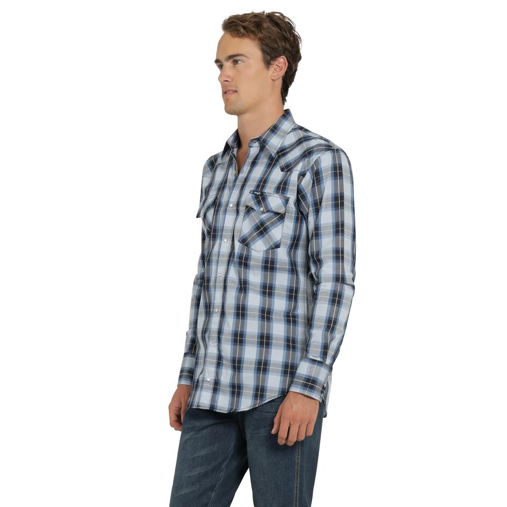 Foto 3 pulgar | Camisa Vaquera Wrangler Hombre Painted Desert Regular Manga Larga 469 Azul Marino