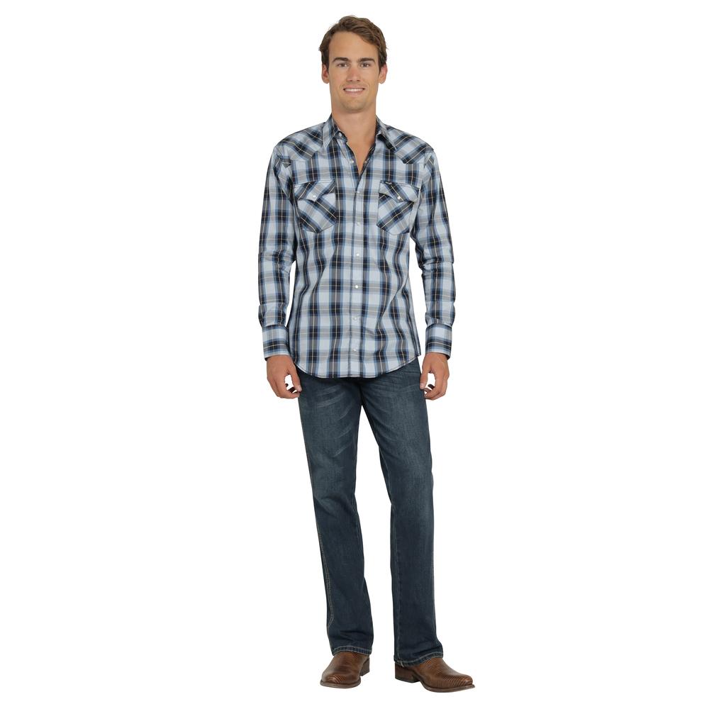 Foto 5 pulgar | Camisa Vaquera Wrangler Hombre Painted Desert Regular Manga Larga 469 Azul Marino