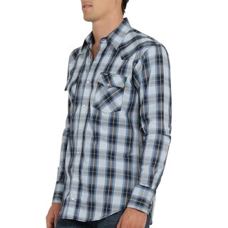 Foto 5 | Camisa Vaquera Wrangler Hombre Painted Desert Regular Manga Larga 469 Azul Marino