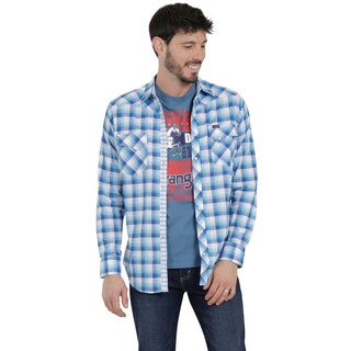 Foto 1 | Camisa Vaquera Wrangler Hombre Retro Slim Manga Larga 511 Multicolor