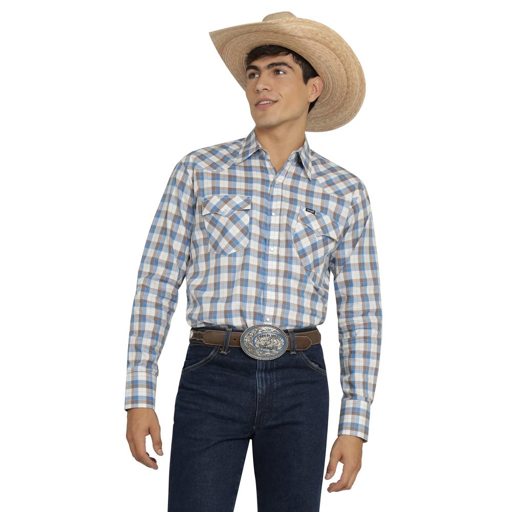 Foto 2 pulgar | Camisa Vaquera Wrangler Hombre Painted Desert Regular Manga Larga 525 Azul