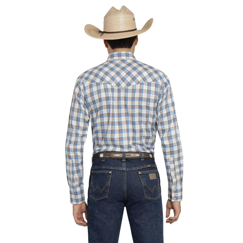 Foto 4 pulgar | Camisa Vaquera Wrangler Hombre Painted Desert Regular Manga Larga 525 Azul