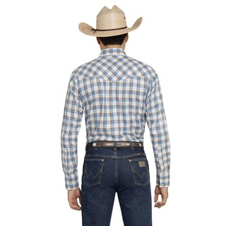 Foto 3 | Camisa Vaquera Wrangler Hombre Painted Desert Regular Manga Larga 525 Azul