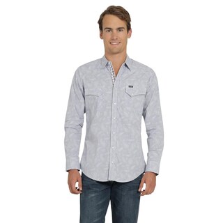 Foto 1 | Camisa Vaquera Wrangler Hombre Retro Slim Manga Larga 514 Azul Cielo