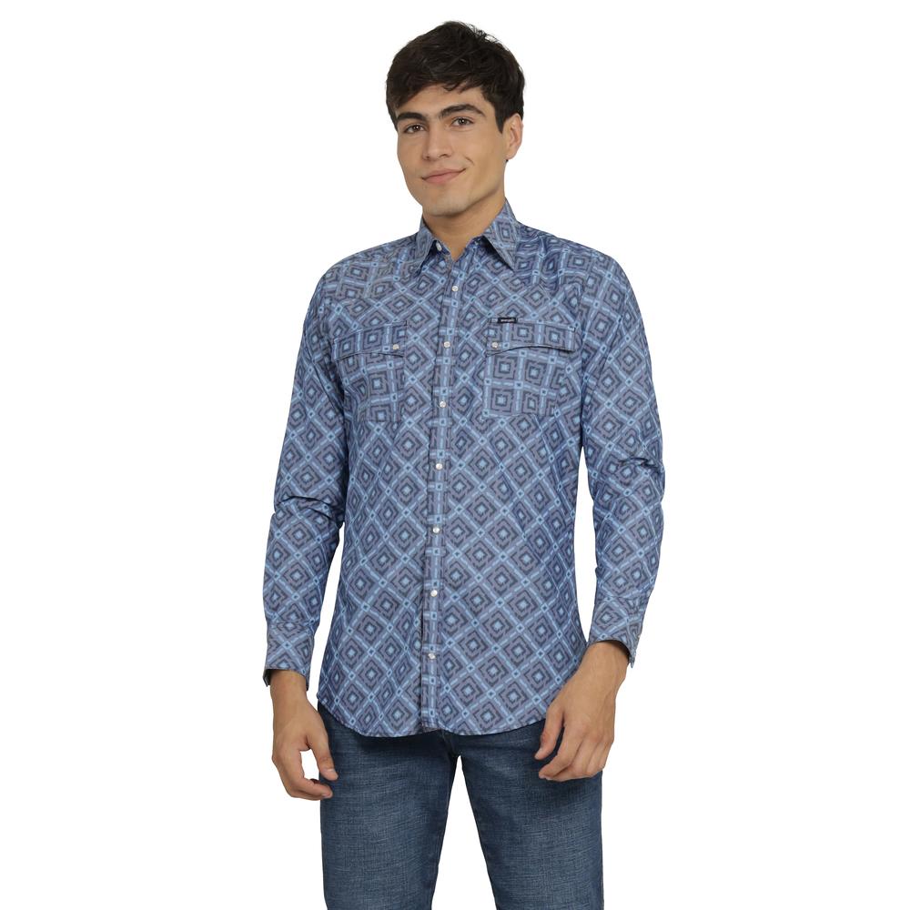 Foto 2 pulgar | Camisa Vaquera Wrangler Hombre Retro Slim Manga Larga 509 Azul Marino