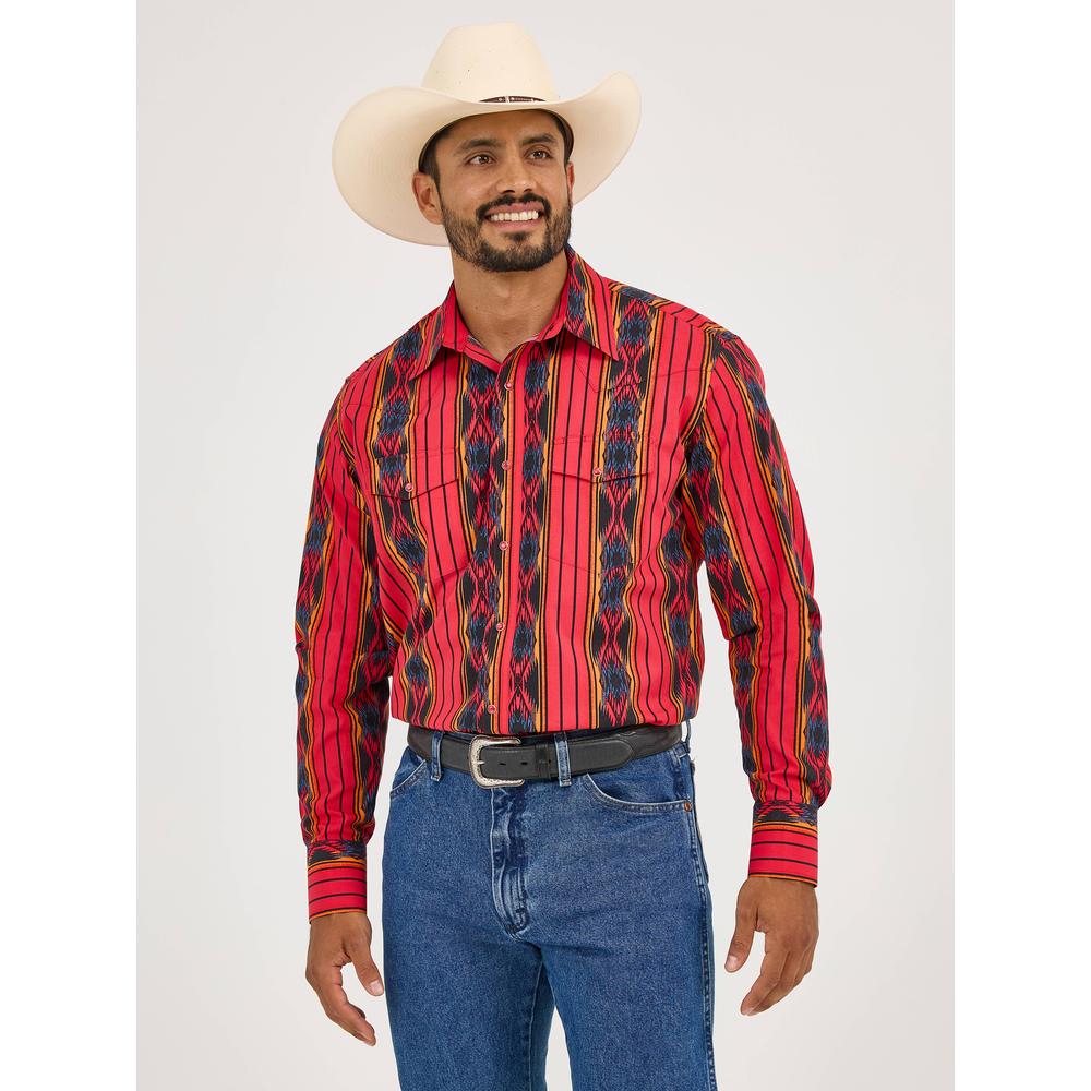 Foto 2 pulgar | Camisa Vaquera Wrangler Hombre Checotah Regular Manga Larga 910 Multicolor