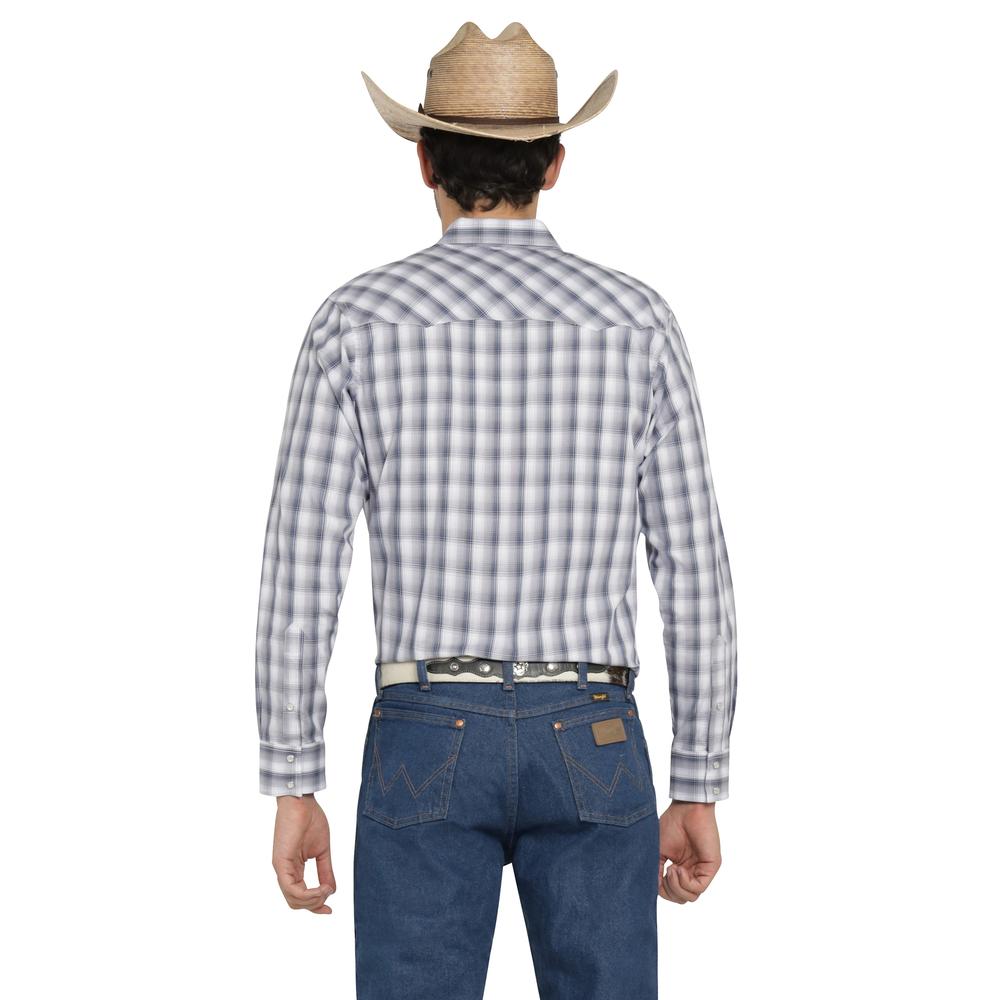 Foto 4 pulgar | Camisa Vaquera Wrangler Hombre Western Fashion Slim Manga Larga 471 Azul