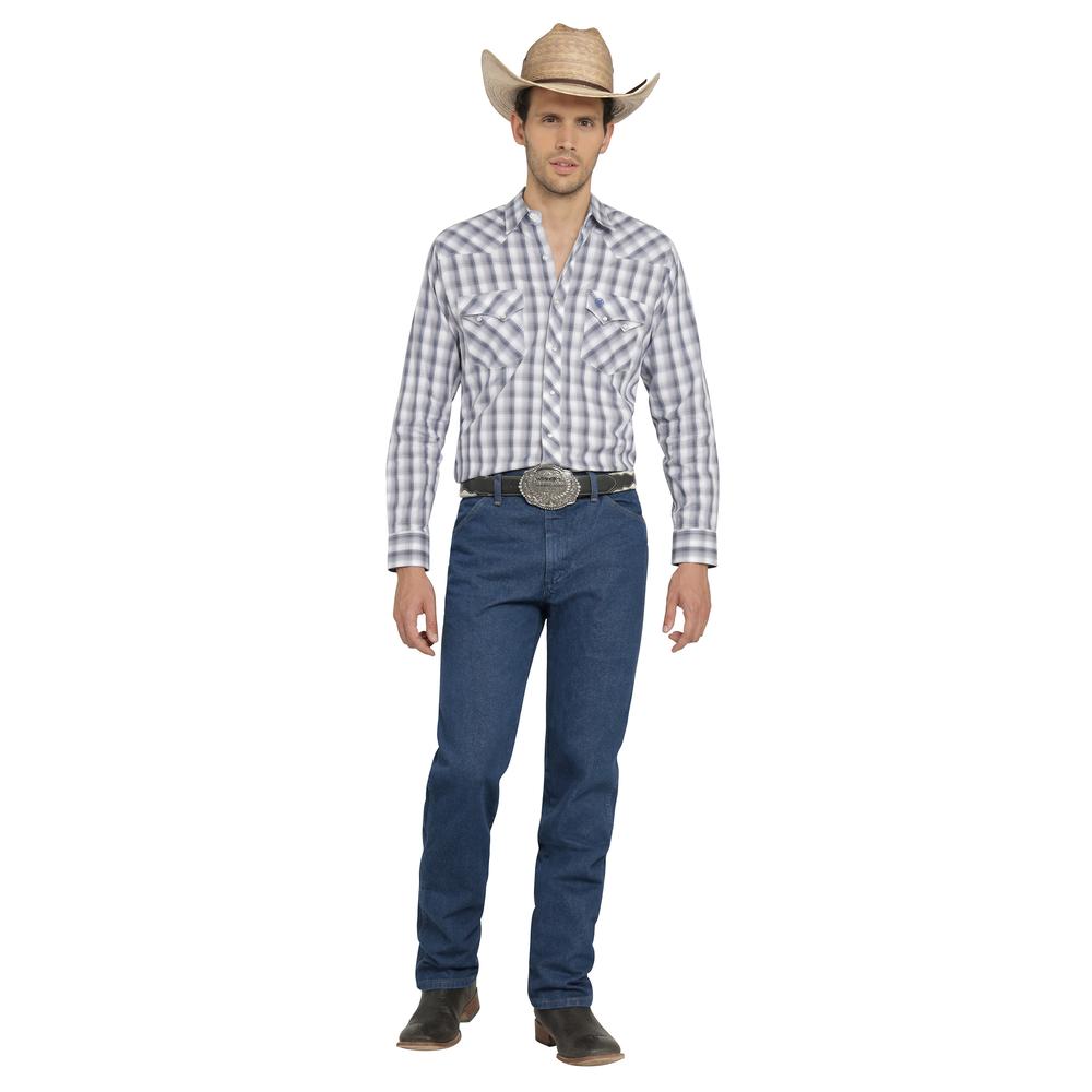 Foto 5 pulgar | Camisa Vaquera Wrangler Hombre Western Fashion Slim Manga Larga 471 Azul