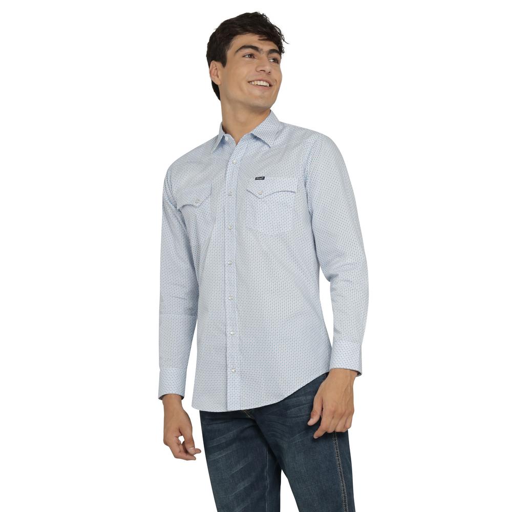Foto 3 pulgar | Camisa Vaquera Wrangler Hombre 20 Extreme Slim Manga Larga 817 Azul