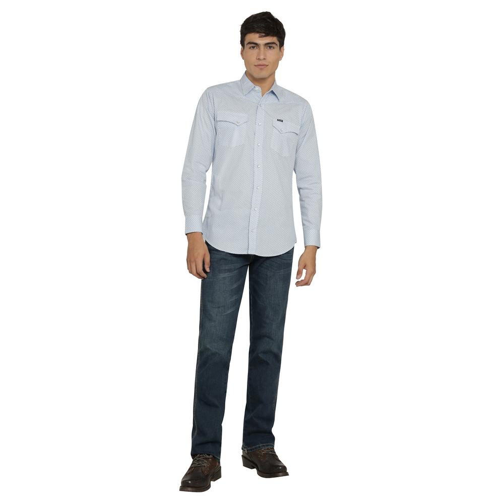 Foto 5 pulgar | Camisa Vaquera Wrangler Hombre 20 Extreme Slim Manga Larga 817 Azul