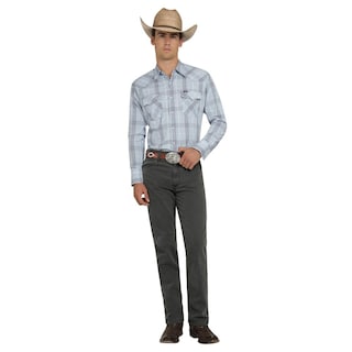 Foto 4 | Camisa Vaquera Wrangler Hombre Painted Desert Regular Manga Larga 517 Gris