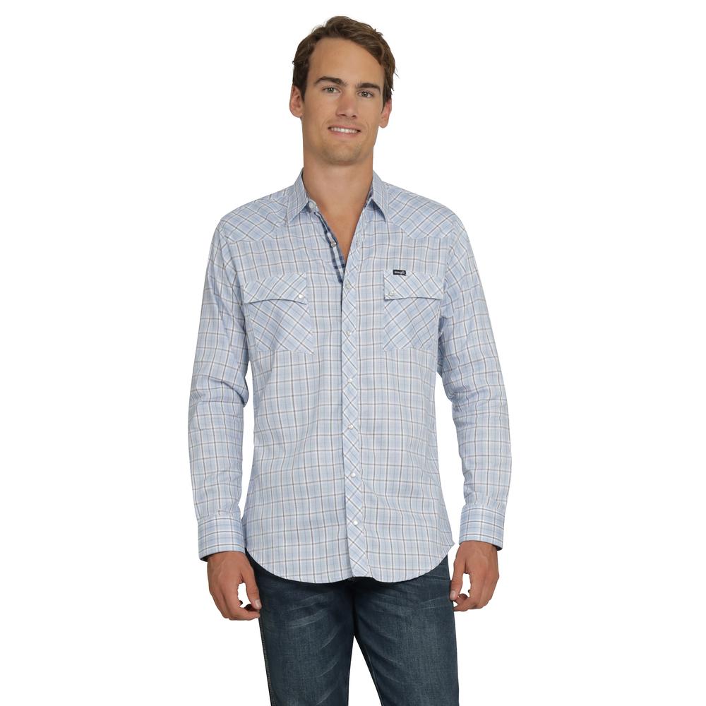 Camisa Vaquera Wrangler Hombre Retro Slim Manga Larga 488 Azul Cielo