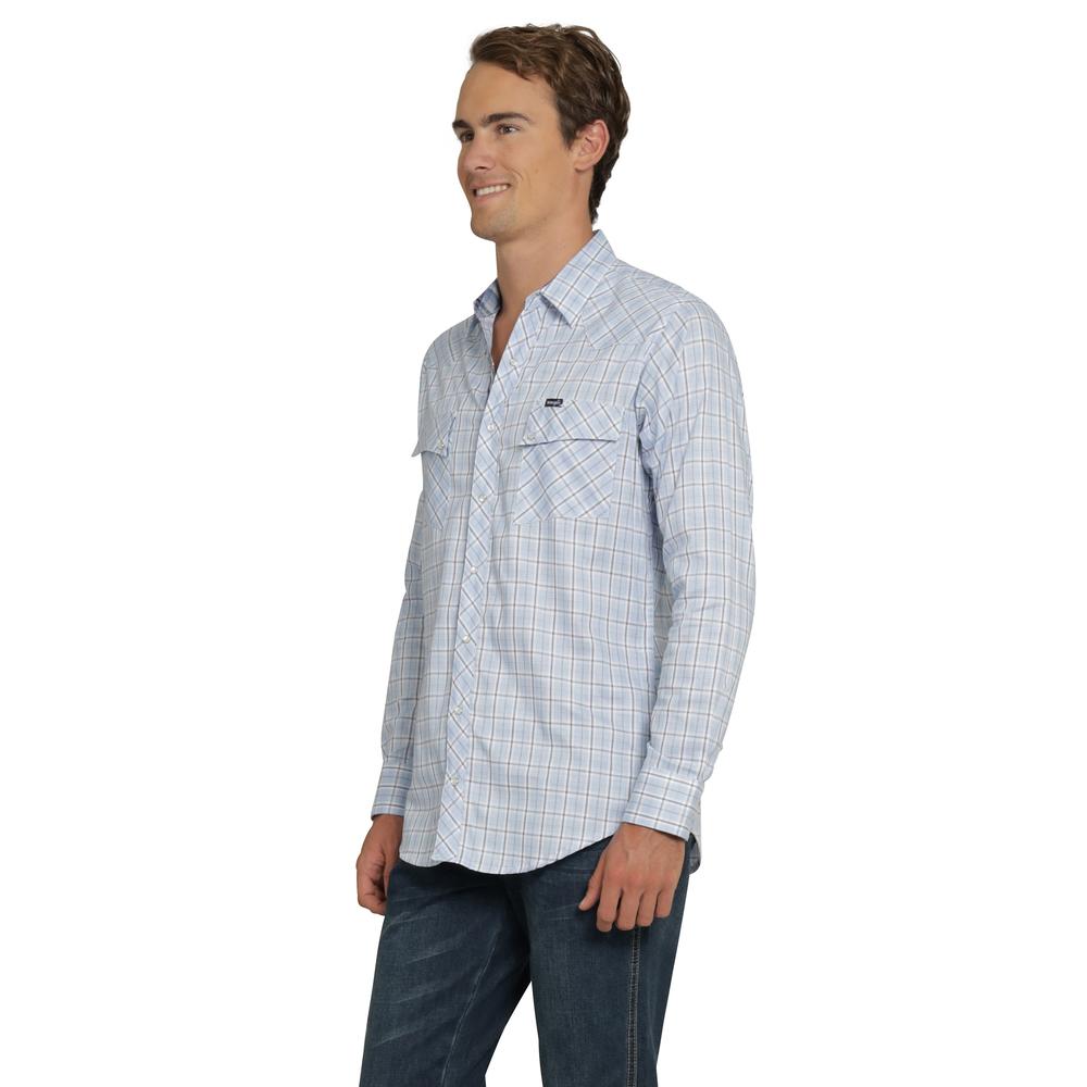 Foto 3 pulgar | Camisa Vaquera Wrangler Hombre Retro Slim Manga Larga 488 Azul Cielo