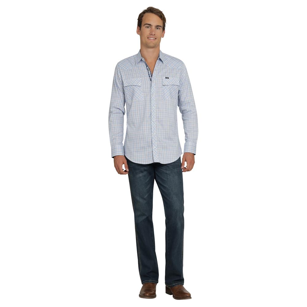 Foto 5 pulgar | Camisa Vaquera Wrangler Hombre Retro Slim Manga Larga 488 Azul Cielo