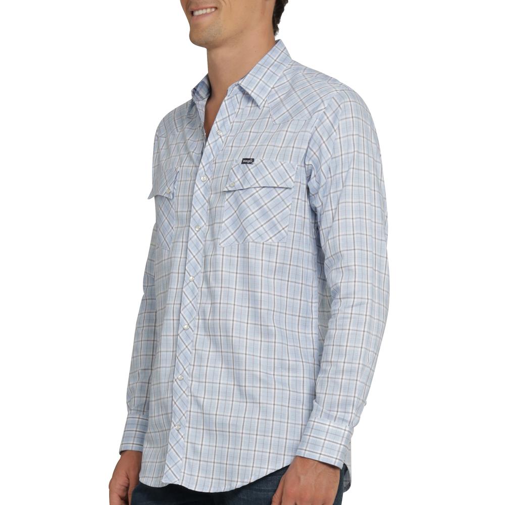 Foto 5 | Camisa Vaquera Wrangler Hombre Retro Slim Manga Larga 488 Azul Cielo