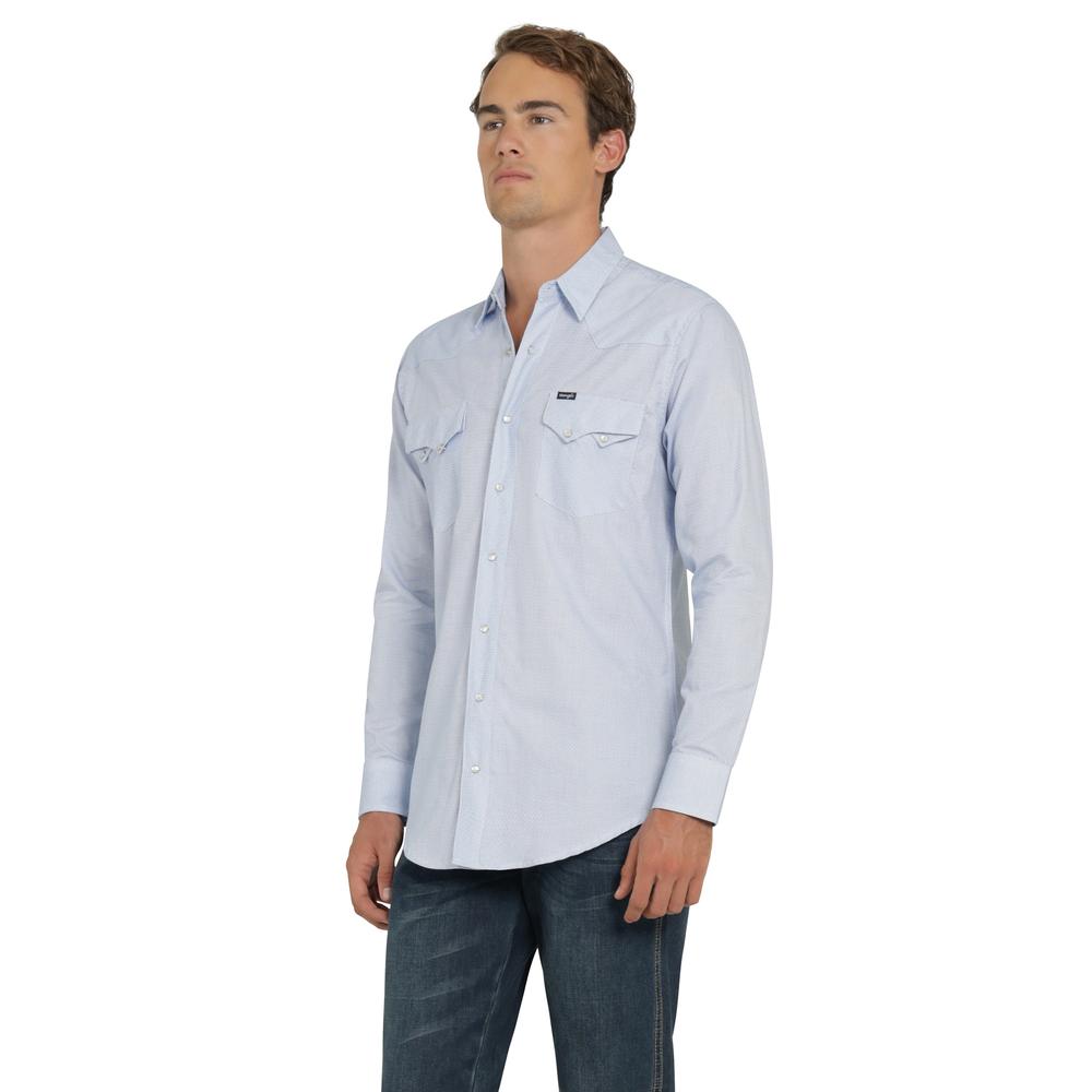 Foto 3 pulgar | Camisa Vaquera Wrangler Hombre 20 Extreme Slim Manga Larga 763 Azul
