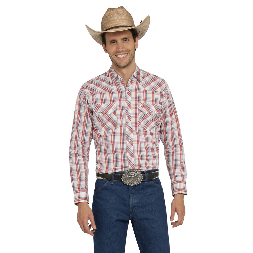 Foto 2 pulgar | Camisa Vaquera Wrangler Hombre Western Fashion Slim Manga Larga 927 Rojo