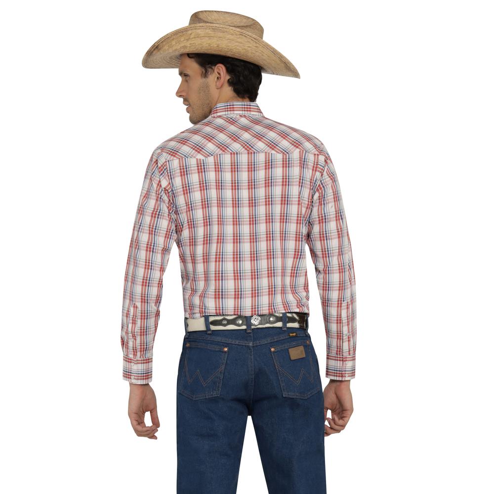 Foto 4 pulgar | Camisa Vaquera Wrangler Hombre Western Fashion Slim Manga Larga 927 Rojo
