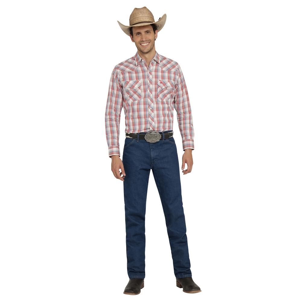Foto 5 pulgar | Camisa Vaquera Wrangler Hombre Western Fashion Slim Manga Larga 927 Rojo