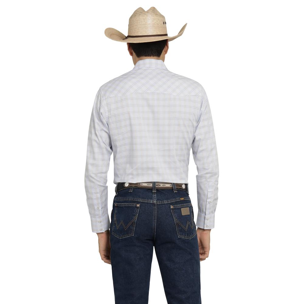 Foto 4 pulgar | Camisa Vaquera Wrangler Hombre Western Fashion Slim Manga Larga 472 Azul