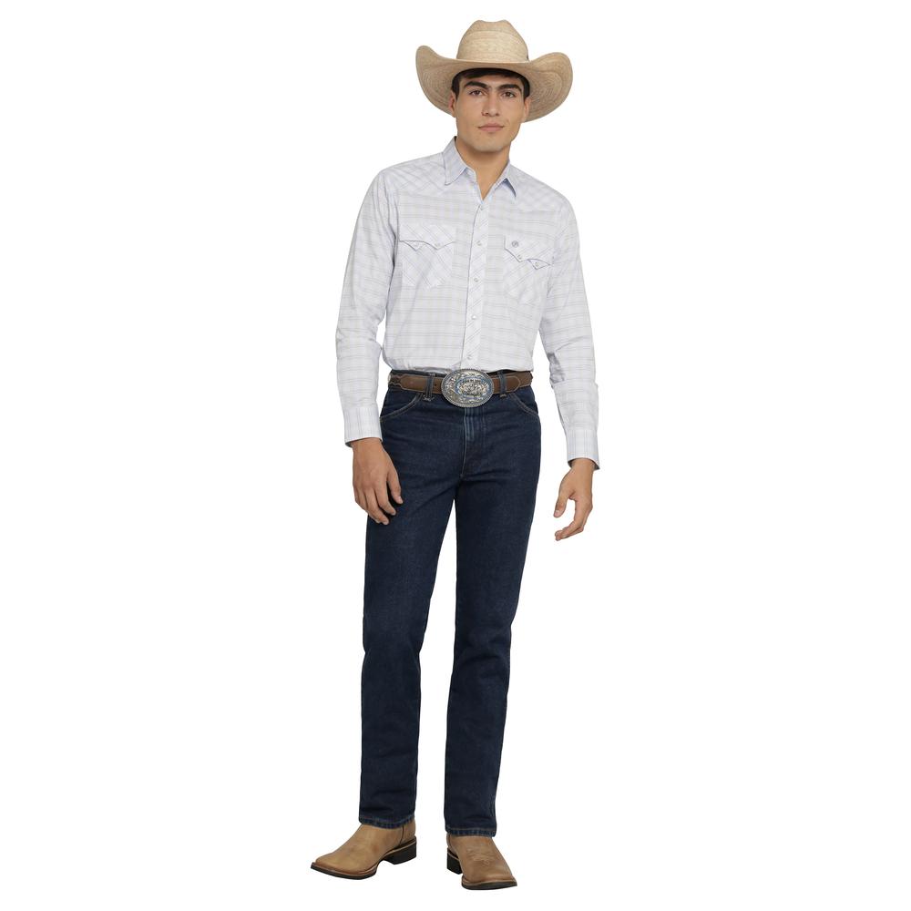 Foto 5 pulgar | Camisa Vaquera Wrangler Hombre Western Fashion Slim Manga Larga 472 Azul