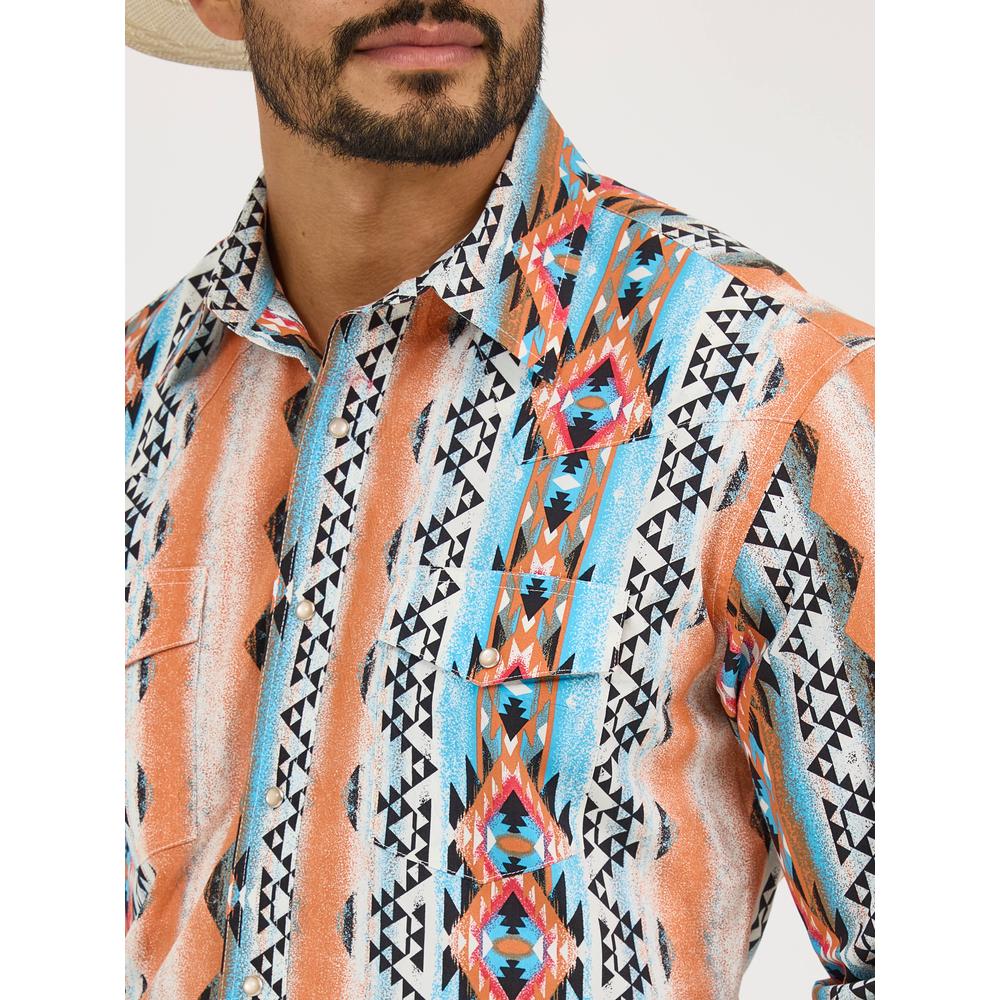 Foto 3 pulgar | Camisa Vaquera Wrangler Hombre Checotah Regular Manga Larga 993 Azul
