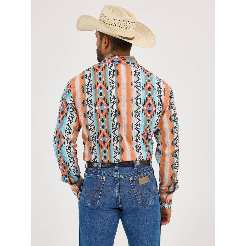 Foto 4 pulgar | Camisa Vaquera Wrangler Hombre Checotah Regular Manga Larga 993 Azul