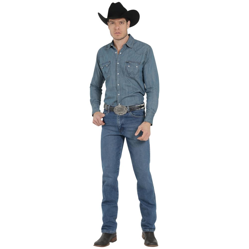 Foto 5 pulgar | Camisa Vaquera Wrangler Hombre Denim Regular Manga Larga 915 Azul