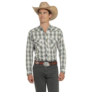 Foto 1 | Camisa Vaquera Wrangler Hombre Western Fashion Slim Manga Larga 926 Violeta