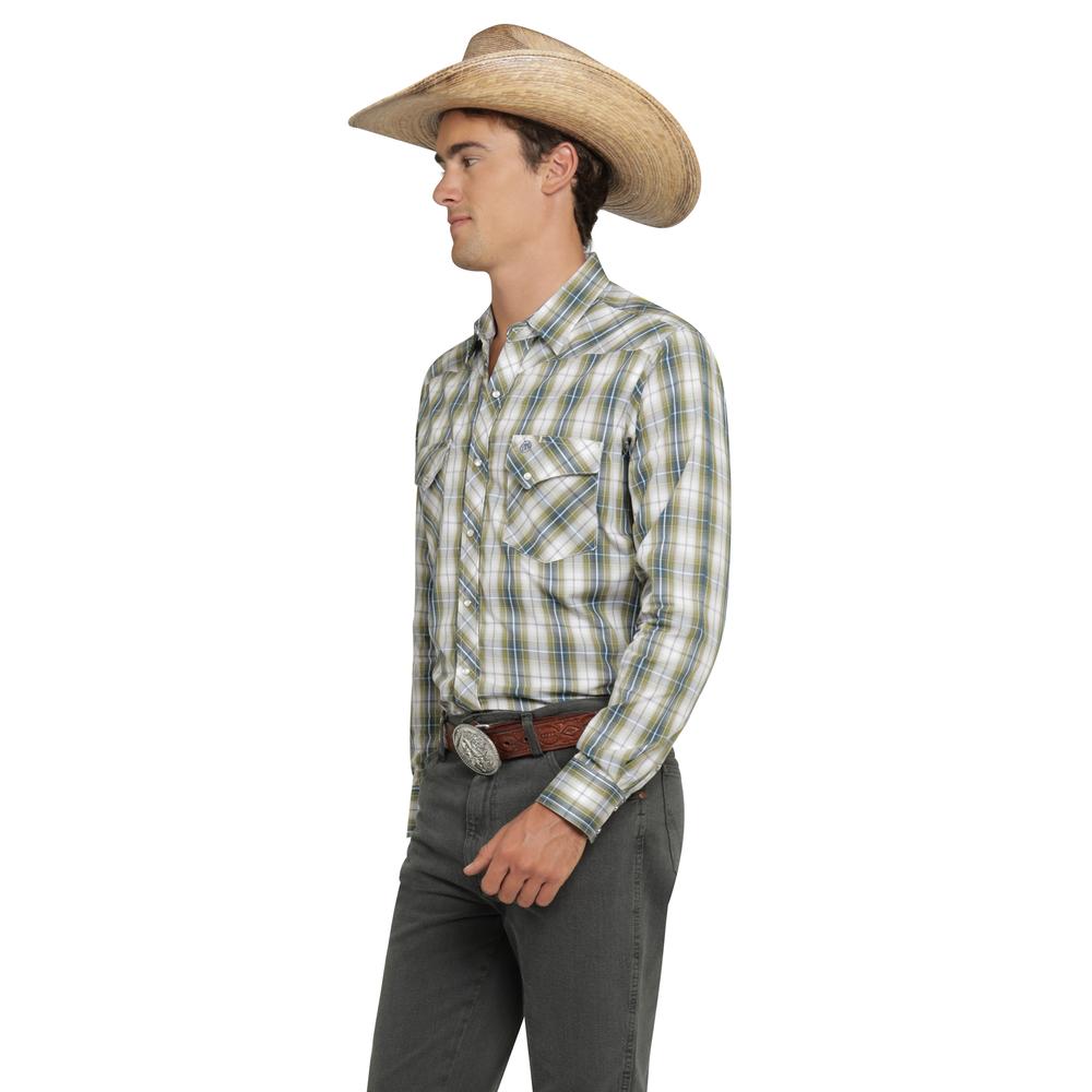 Foto 3 pulgar | Camisa Vaquera Wrangler Hombre Western Fashion Slim Manga Larga 926 Violeta