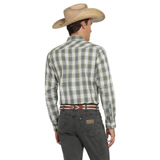 Foto 3 | Camisa Vaquera Wrangler Hombre Western Fashion Slim Manga Larga 926 Violeta