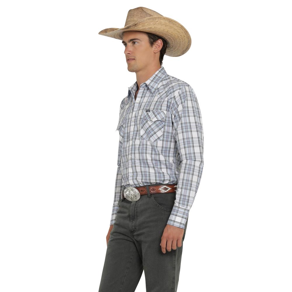 Foto 2 | Camisa Vaquera Wrangler Hombre Painted Desert Regular Manga Larga 521 Blanco