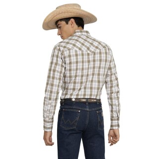 Foto 3 | Camisa Vaquera Wrangler Hombre Painted Desert Regular Manga Larga 527 Blanco